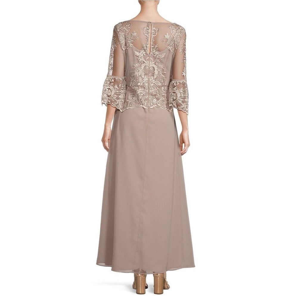 Elegant Lace Overlay Maxi Dress - Picture 2 of 6